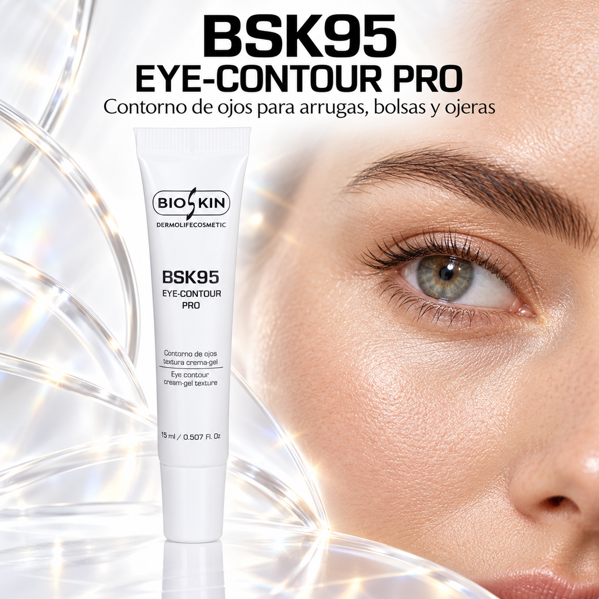 BSK95 EYE-CONTOUR PRO · Contorno de ojos para bolsas, ojeras y arrugas · 15 ml