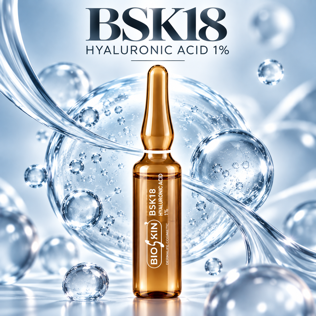 BSK18 HYALURONIC ACID 1% | Solución Hidratante y Regeneradora | 10 x 5 ml