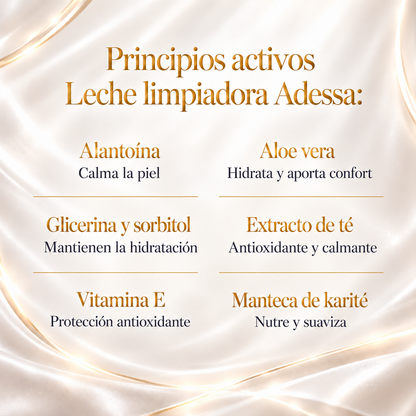 Leche purificante Adessa para el cuidado de las extensiones de pestañas | 40 ml y 120 ml