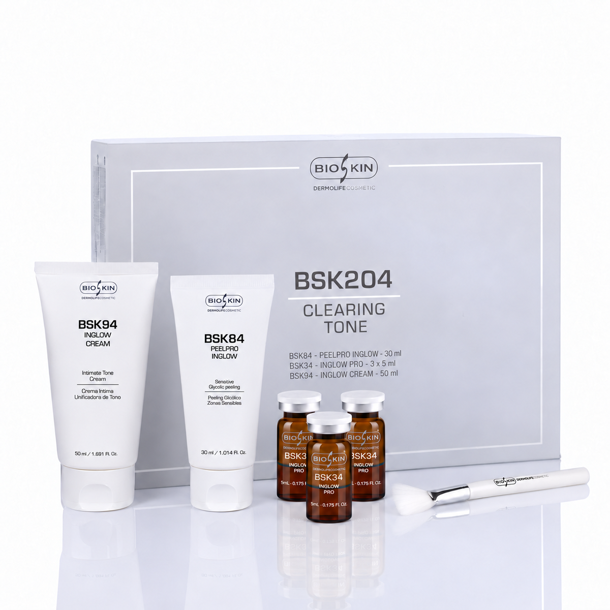 BSK204 Clearing Tone | Kit para aclarar axilas, ingles y zonas íntimas externas