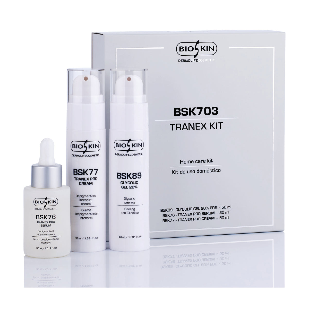 BSK703 Tranex Kit | Tratamiento despigmentante facial para melasma hormonal
