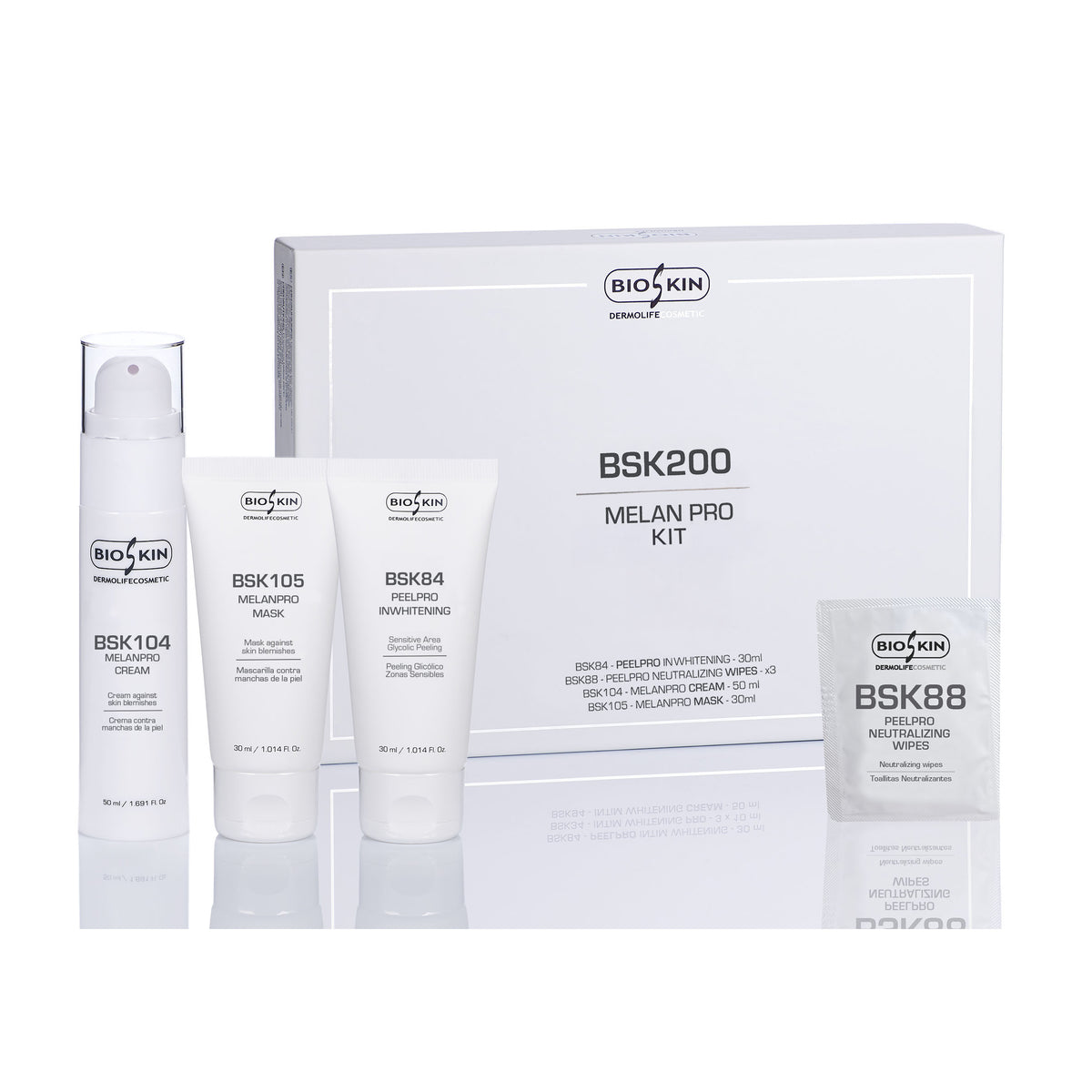 BSK200 MelanPro Kit · Tratamiento facial despigmentante en cabina y en casa