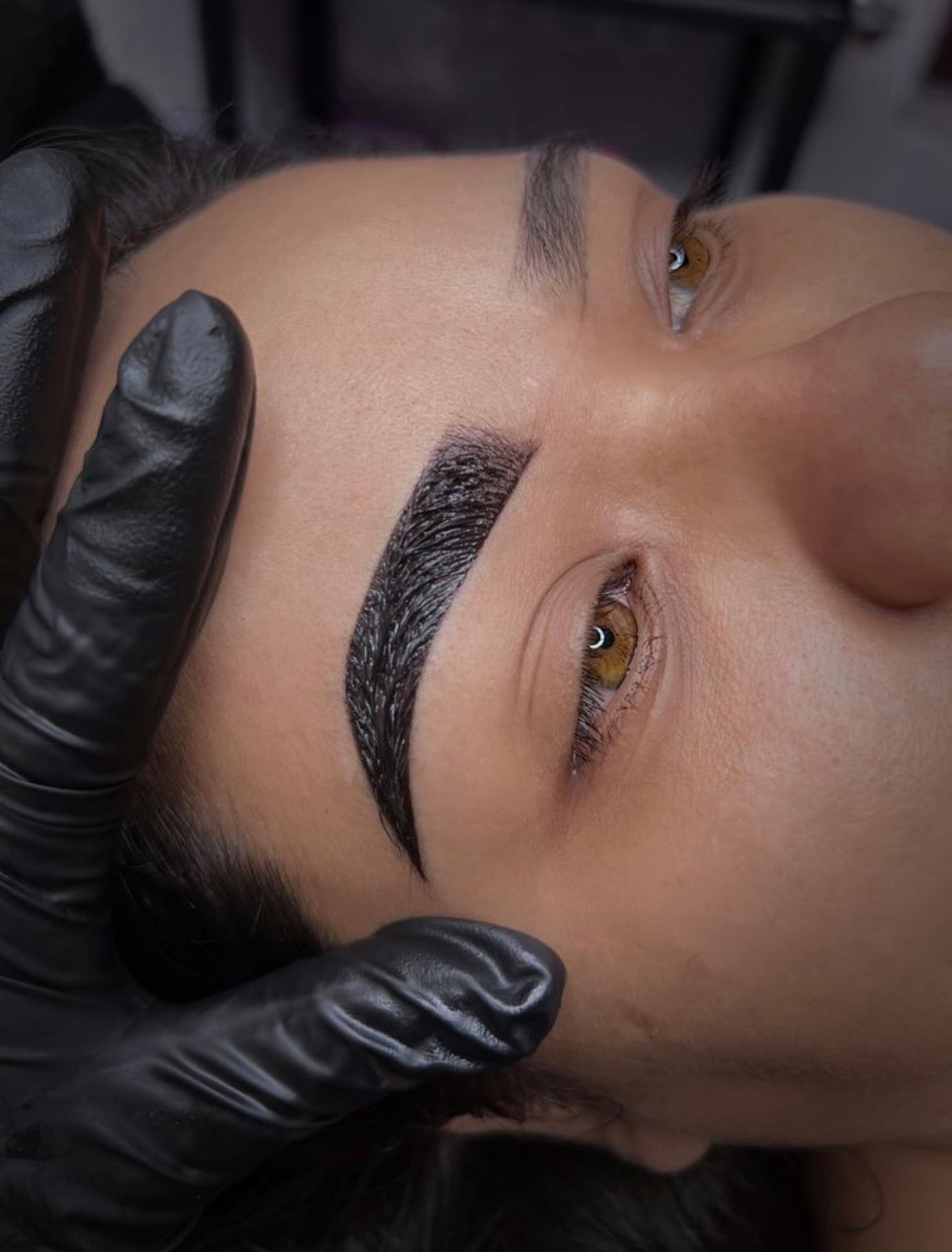 Pincel Profesional para Tinte de Cejas y Pestañas mono